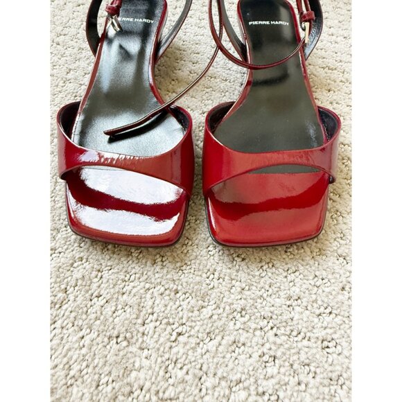 pierre hardy  stella patent kitten heel sandals 7 - Picture 3 of 9